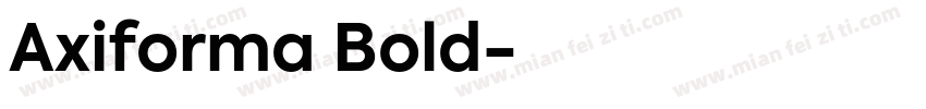 Axiforma Bold字体转换